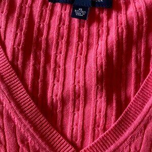 Women's Tommy Hilfiger XL cotton stretch cable sweater - Pink